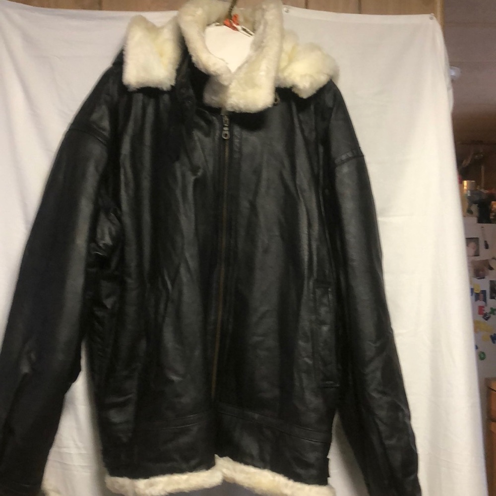 Warm leather jacket